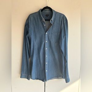 J crew XL men’s long sleeve button up chambray cotton